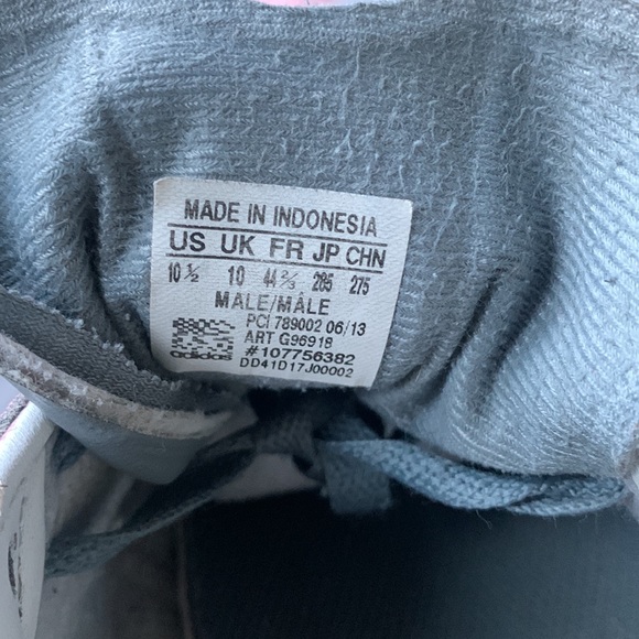 Adidas original Sambas sneakers grey pink triple stripe Sz 10.5 limited edition - Picture 6 of 14